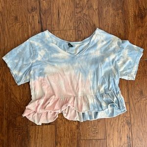 Cropped Tie-Dye Shirt
